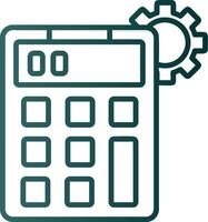 Calculator Line Gradient Icon vector