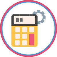 calculadora plano circulo icono vector