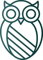 Owl Line Gradient Icon vector