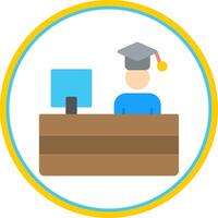 Training Flat Circle Icon vector