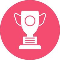 Trophy Multi Color Circle Icon vector