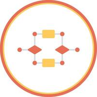 Algorithm Flat Circle Icon vector