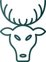 Deer Line Gradient Icon vector