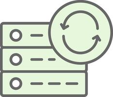 Data Synchronization Fillay Icon Design vector