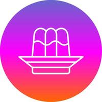 Jelly Line Gradient Circle Icon vector