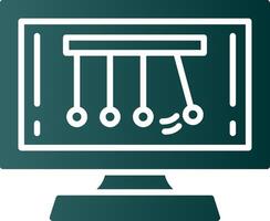 Newtons Cradle Glyph Gradient Icon vector