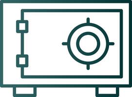 Safebox Line Gradient Icon vector