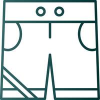 icono de degradado de línea de pantalones cortos vector