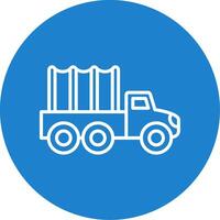 Truck Multi Color Circle Icon vector