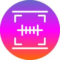 Barcode Scan Glyph Gradient Circle Icon Design vector