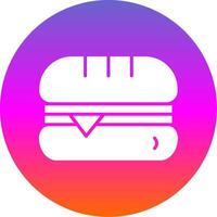 Sandwhich Glyph Gradient Circle Icon Design vector