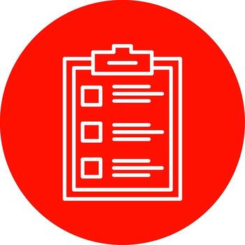 Clipboard Multi Color Circle Icon vector