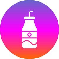 Soda Bottle Glyph Gradient Circle Icon Design vector