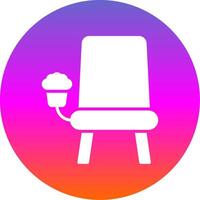 Cinema Seat Glyph Gradient Circle Icon Design vector