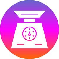 Weigh Scale Glyph Gradient Circle Icon Design vector