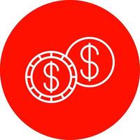 Dollar Multi Color Circle Icon vector