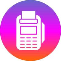 Pos Terminal Glyph Gradient Circle Icon Design vector