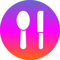 Cutlery Glyph Gradient Circle Icon Design vector