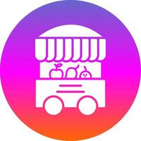 Fruit Stand Glyph Gradient Circle Icon Design vector