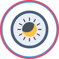 Night Mode Flat Circle Icon vector