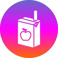 Juice Box Glyph Gradient Circle Icon Design vector