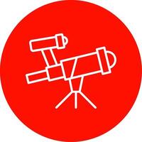 Telescope Multi Color Circle Icon vector
