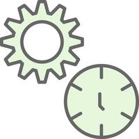 Time Management Fillay Icon Design vector