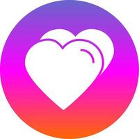 Heart Glyph Gradient Circle Icon Design vector