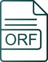 orf archivo formato línea degradado icono vector