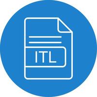 ITL File Format Multi Color Circle Icon vector