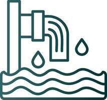 Sewer Line Gradient Icon vector