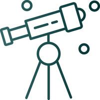 Telescope Line Gradient Icon vector