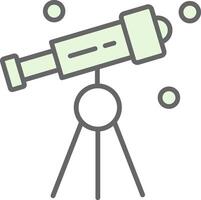 Telescope Fillay Icon Design vector