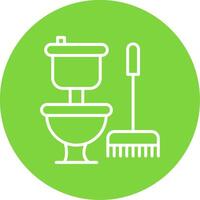 Toilet Multi Color Circle Icon vector