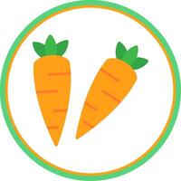 Carrots Flat Circle Icon vector