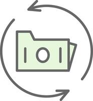 Data Backup Fillay Icon Design vector