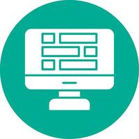 Dashboard Multi Color Circle Icon vector