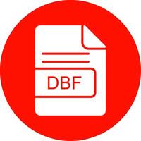 DBF File Format Multi Color Circle Icon vector