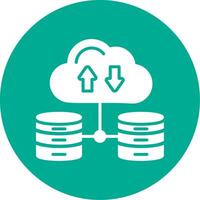 Data Network Multi Color Circle Icon vector