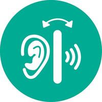 Ear Multi Color Circle Icon vector