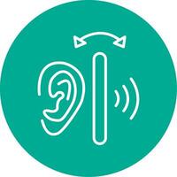 Ear Multi Color Circle Icon vector