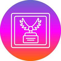 Frame Line Gradient Circle Icon vector