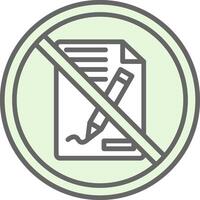 prohibido firmar relleno icono diseño vector