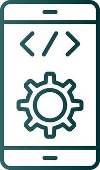 Software Development Line Gradient Icon vector