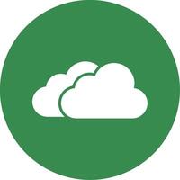 Clouds Multi Color Circle Icon vector