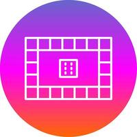Board Games Line Gradient Circle Icon vector