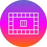 Board Games Line Gradient Circle Icon vector