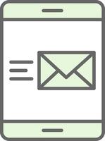 Email Fillay Icon Design vector