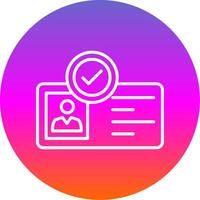 Identity Line Gradient Circle Icon vector