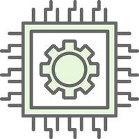 Processor Fillay Icon Design vector